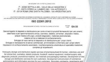 DHL Supply Chain Italia ottiene la certificazione sulla Business Continuity